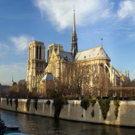 Zicht op de Notre-Dame